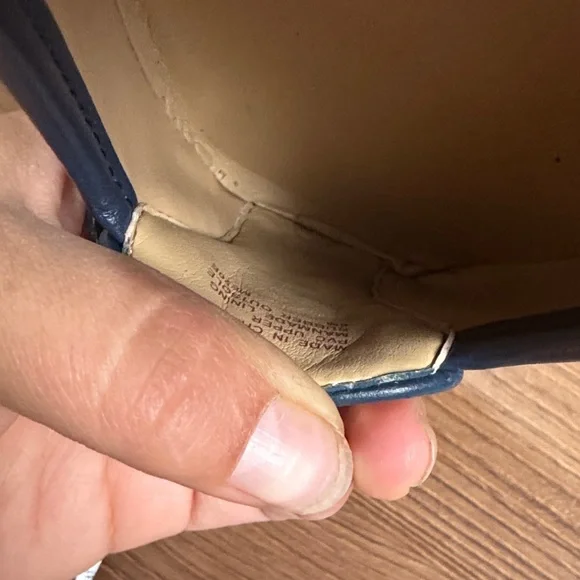 Michael Kors Cream and Navy Loafers with Gold Accent - Picture 6 of 7